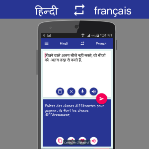اسکرین شات 3 برنامه Hindi French Translator