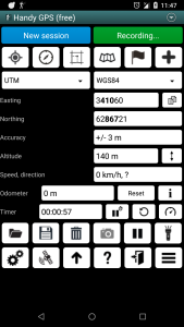 اسکرین شات 1 برنامه Handy GPS lite