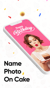 اسکرین شات 2 برنامه Name Photo On Birthday Cake