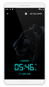 اسکرین شات 2 برنامه LED Digital Clock Wallpaper