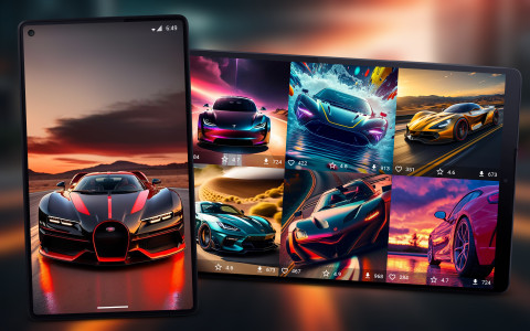 اسکرین شات 6 برنامه Car wallpapers 4K