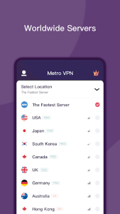 اسکرین شات 2 برنامه Metro VPN