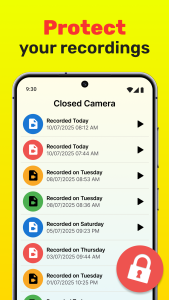 اسکرین شات 4 برنامه Closed Camera - Video Recorder