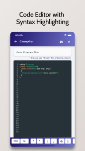 اسکرین شات 3 برنامه C# Compiler - Run .cs Code