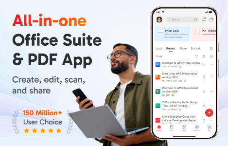 اسکرین شات 1 برنامه WPS Office-PDF, Word, Sheet