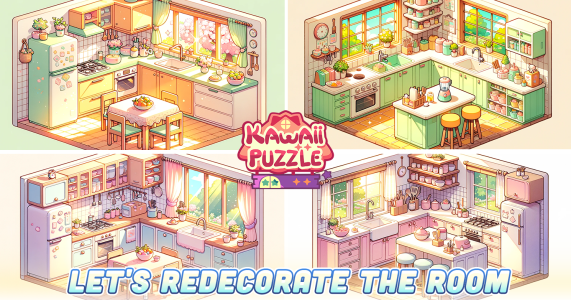 اسکرین شات 1 بازی Kawaii Puzzle: Room Decor