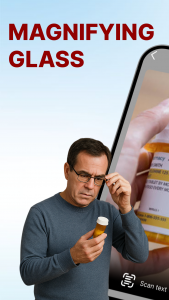اسکرین شات 1 برنامه Magnifier: Magnifying glass