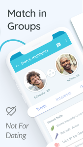 اسکرین شات 3 برنامه We3: Meet New People in Groups