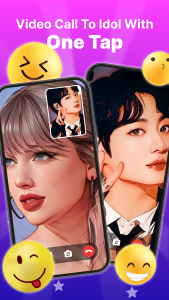 اسکرین شات 4 برنامه Make Video With Idol—Fake Call