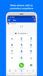 اسکرین شات 1 برنامه Toky: business phone system