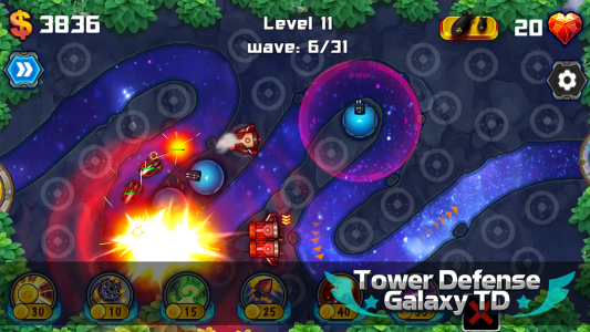 اسکرین شات 1 بازی Tower Defense: Galaxy TD