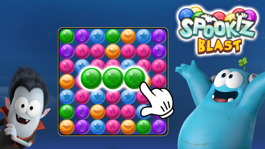 اسکرین شات 2 بازی Spookiz Blast:Pop&Blast Puzzle