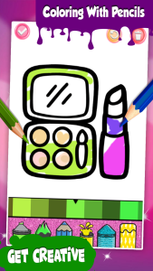 اسکرین شات 3 برنامه Beauty Coloring Book Glitter