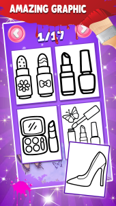 اسکرین شات 2 برنامه Beauty Coloring Book Glitter