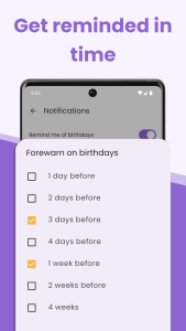 اسکرین شات 4 برنامه Birthday Calendar & Events