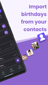 اسکرین شات 2 برنامه Birthday Calendar & Events