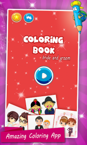 اسکرین شات 7 برنامه Bride And Groom Wedding Coloring Pages Game