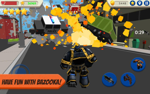 اسکرین شات 3 بازی Robot Hero: City Simulator 3D