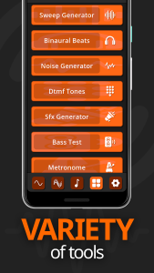 اسکرین شات 2 برنامه Frequency Sound Generator