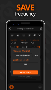 اسکرین شات 7 برنامه Frequency Sound Generator