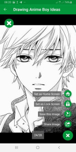 اسکرین شات 8 برنامه Drawing Anime Boy Ideas