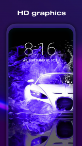 اسکرین شات 1 برنامه Neon Cars Live Wallpaper HD