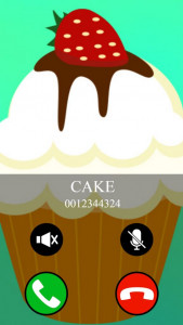 اسکرین شات 1 بازی fake call and sms cake game