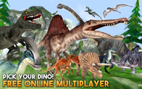 اسکرین شات 2 بازی Dino World Online - Hunters 3D