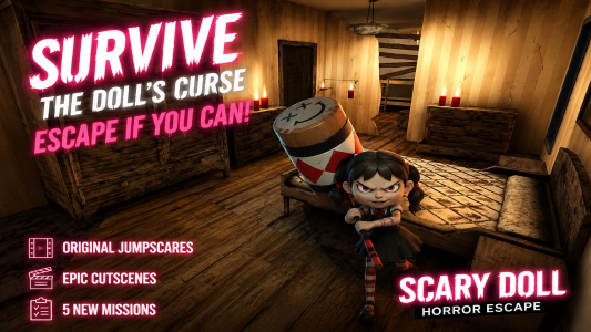 اسکرین شات 3 بازی Scary Doll: Horror Escape