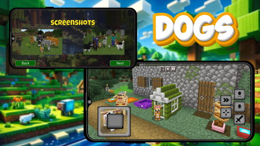اسکرین شات 3 برنامه Dogs Mod for Minecraft PE