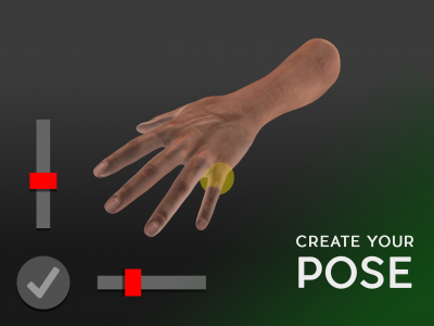 اسکرین شات 1 برنامه Hand Draw 3D Pose Tool