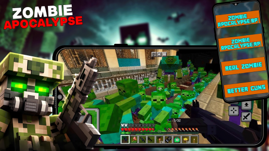 اسکرین شات 1 برنامه Zombie Apocalypse in Minecraft