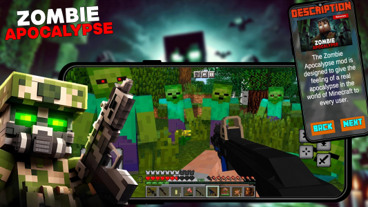 اسکرین شات 2 برنامه Zombie Apocalypse in Minecraft