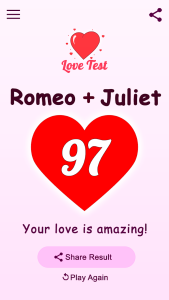 اسکرین شات 2 برنامه Love Test - Compatibility Test
