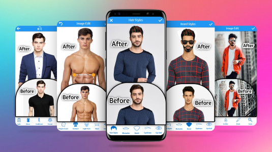 اسکرین شات 1 برنامه Men HairStyle, Suits, Mustache
