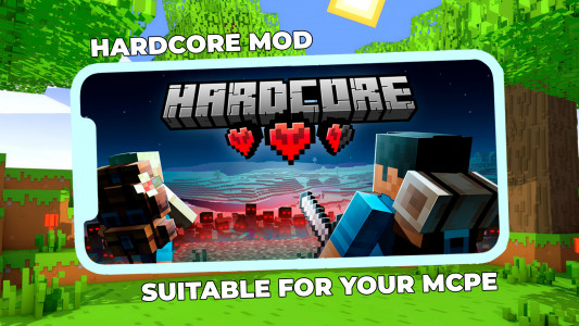 اسکرین شات 2 برنامه Hardcore Mod for Minecraft