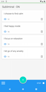 اسکرین شات 1 برنامه Subliminal Messages Lite