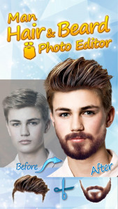 اسکرین شات 1 برنامه Men Hairstyles - Beard Camera