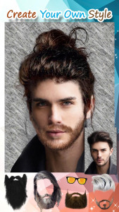 اسکرین شات 4 برنامه Men Hairstyles - Beard Camera