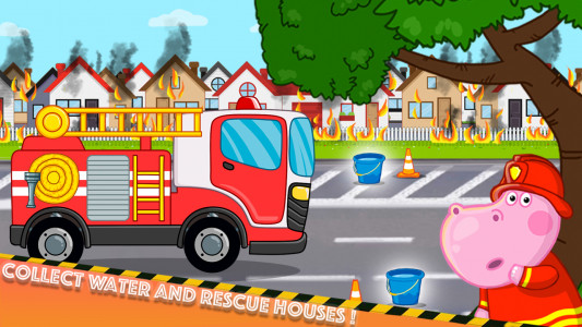 اسکرین شات 5 بازی Fireman Hippo: City Hero