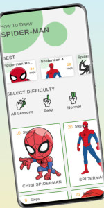 اسکرین شات 1 بازی How to draw SpiderMun