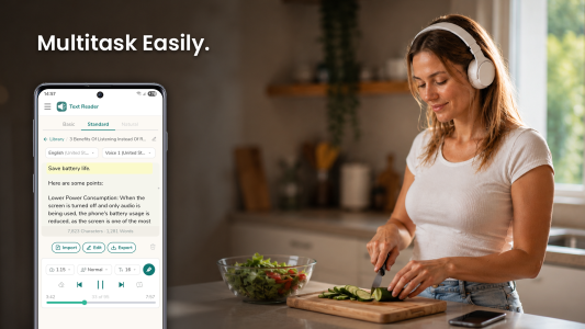 اسکرین شات 2 برنامه Text Reader: Text to Speech