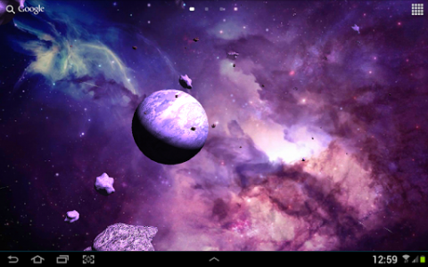 اسکرین شات 8 برنامه Asteroids 3D live wallpaper