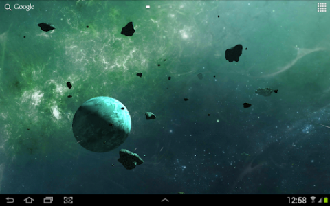 اسکرین شات 7 برنامه Asteroids 3D live wallpaper