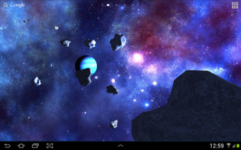 اسکرین شات 6 برنامه Asteroids 3D live wallpaper
