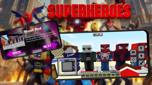 اسکرین شات 2 برنامه Superheroes Addon Minecraft PE