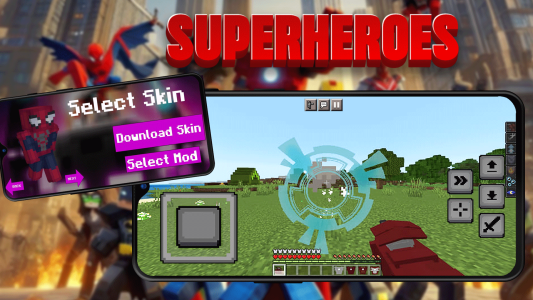 اسکرین شات 4 برنامه Superheroes Addon Minecraft PE