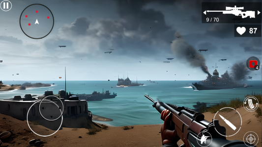 اسکرین شات 4 بازی D-Day Army World War 2 Offline