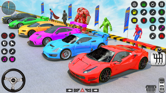 اسکرین شات 2 برنامه Crazy Car Stunts GT Ramp Games