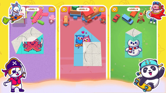 اسکرین شات 8 بازی Paper Fold: Paper Puzzle 3D